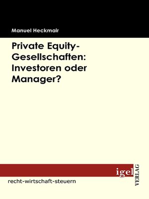 cover image of Private Equity-Gesellschaften